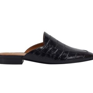 NWT Marc Fisher Pam Slip-on Mule, Black Croc, 8